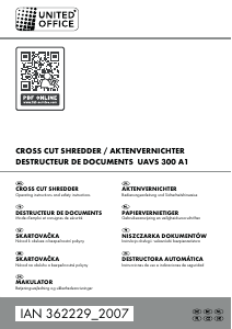 Manual de uso United Office UAVS 300 A1 Destructora