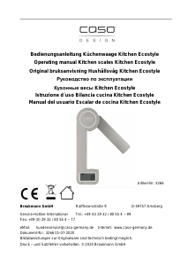 Manuale Caso 3266 Ecostyle Bilancia da cucina