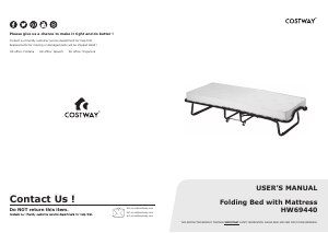 Manual Costway HW69440A Bed Frame