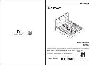 Manual Costway HU10018A Bed Frame