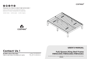 Handleiding Costway HW63260BNC Bedframe