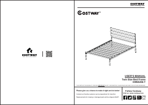 Handleiding Costway HW65286-TA Bedframe