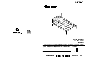 Manual Costway HU10026A Bed Frame