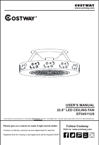 Handleiding Costway EP24511USA Plafondventilator
