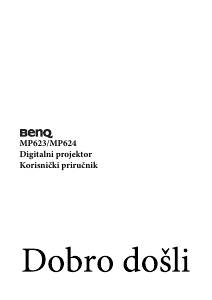 Priručnik BenQ MP623 Projektor