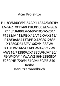 Bedienungsanleitung Acer P1183 Projektor