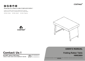 Handleiding Costway HW63889B Salontafel