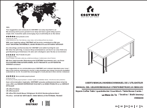 Mode d’emploi Costway HW66338A Table basse