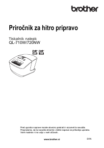Priročnik Brother QL-710W Tiskalnik nalepk