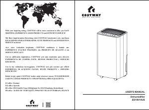 Manual Costway ES10014USA Dehumidifier