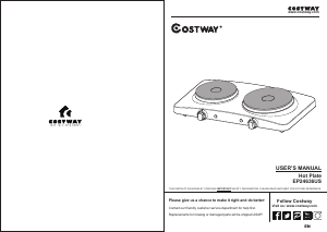 Manual Costway EP24636USA Hob