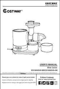 Manual Costway ES10002US-DKA Juicer