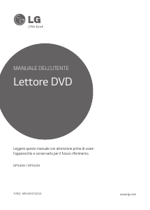 Manuale LG DP540H Lettore DVD