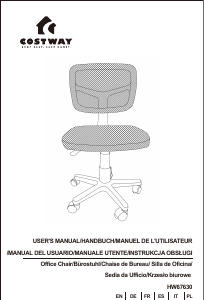 Manual de uso Costway HW67630PIA Silla de trabajo