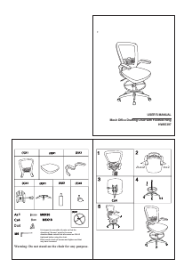 Handleiding Costway HW65397A Bureaustoel