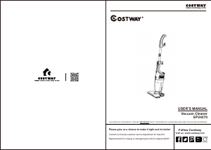 Manual Costway EP24370A Vacuum Cleaner