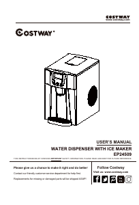 Manual Costway EP24509US-REB Water Dispenser