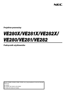 Instrukcja NEC VE282 Projektor