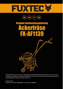 Manual Fuxtec FX-AF1139 Cultivator