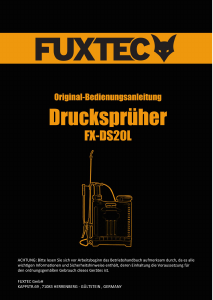 Manuale Fuxtec FX-DS20L Spruzzatore da giardino