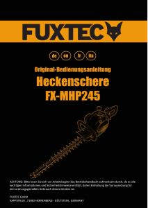 Mode d’emploi Fuxtec FX-MHP245 Taille-haies