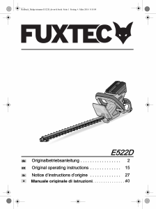 Manual Fuxtec E522D Hedgecutter