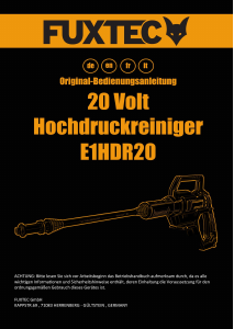 Manuale Fuxtec FX-E1HDR20 Idropulitrice