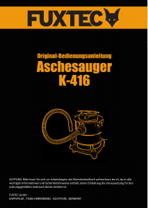 Bedienungsanleitung Fuxtec K416 Staubsauger