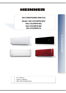 Manual Heinner HAC-CO12WFN-SL Air Conditioner