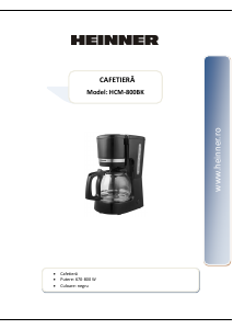 Instrukcja Heinner HCM-800BK Ekspres do kawy