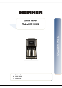Manual Heinner HCM-900XMC Coffee Machine