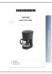 Használati útmutató Heinner HCM-750BK Kávéautomata