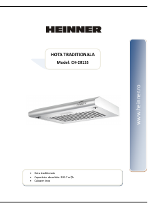 Handleiding Heinner CH-201SS Afzuigkap