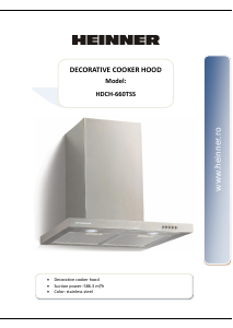 Handleiding Heinner HDCH-660TSS Afzuigkap