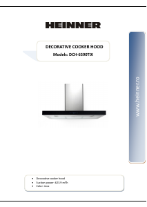 Instrukcja Heinner DCH-6590TIX Okap kuchenny