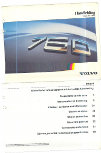 Handleiding Volvo 760 (1988)