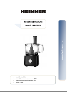 Manual Heinner HFP-750BK Food Processor