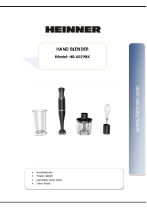 Manual Heinner HB-602PBK Blender de mână