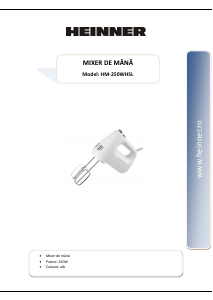 Manual Heinner HM-250WHSL Hand Mixer