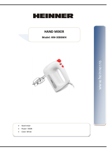 Manual Heinner HM-3006WH Hand Mixer