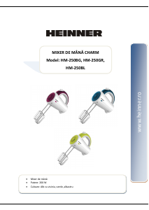 Manual Heinner HM-250GR Mixer de mână