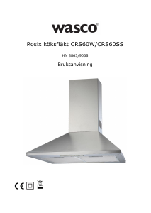 Bruksanvisning Wasco CRS60W Köksfläkt
