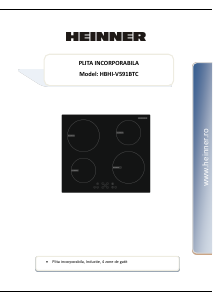 Manual Heinner HBHI-V591BTC Plită
