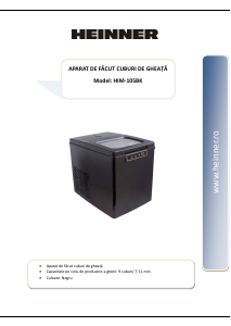 Manual Heinner HIM-105BK Masina de facut gheata