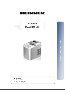 Manual Heinner HIM-120S Masina de facut gheata