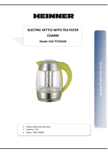 Manual Heinner HEK-TF2200GR Fierbător