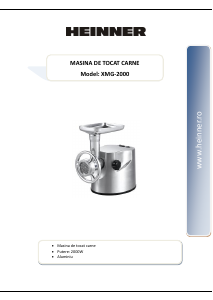 Használati útmutató Heinner XMG-2000 Húsdaráló