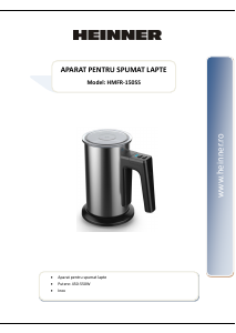 Manual Heinner HMFR-150SS Aparat pentru spuma de lapte