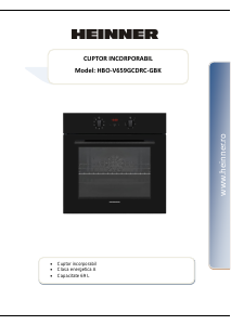 Manual Heinner HBO-V659GCDRC-GBK Cuptor