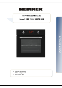 Manual Heinner HBO-V6510GCDRC-GBK Cuptor